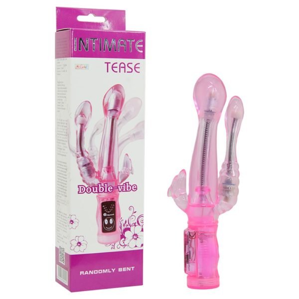 Vibrador Triplo Intimate Tease Pretty Love - 22X6,5cm