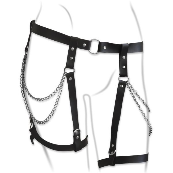 Cinta Liga Com Corrente Harness 50 Tons Preto