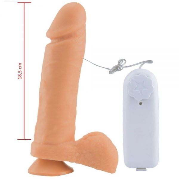 Prótese Vibrador Externo Com Escroto 20,5 X 4,5cm