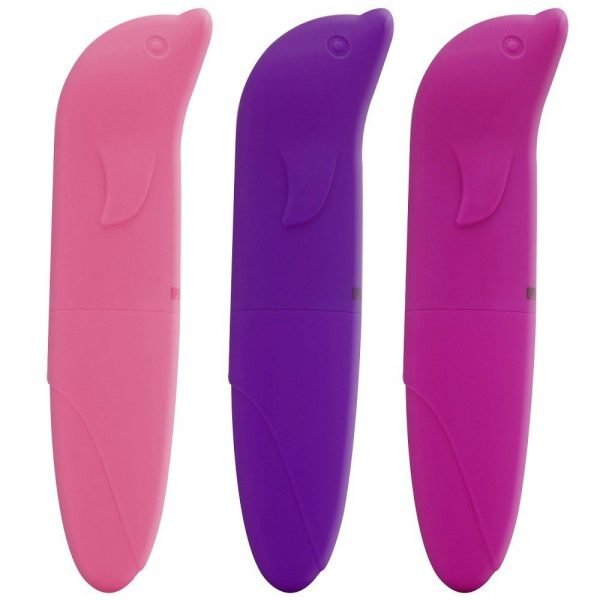 Vibrador Golfinho Toque Aveludado 12x2,5cm