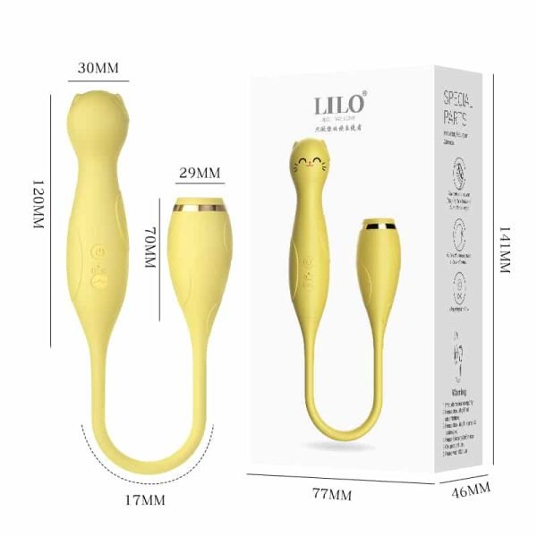 Vibrador de Clitóris Gatinho com 10 Modos de Vibração