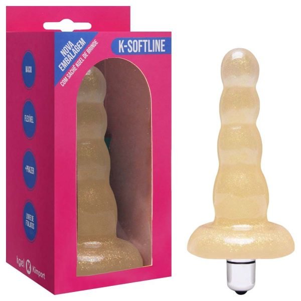 Plug Anal Glitter 10 Vibrações 12,5 X 3Cm