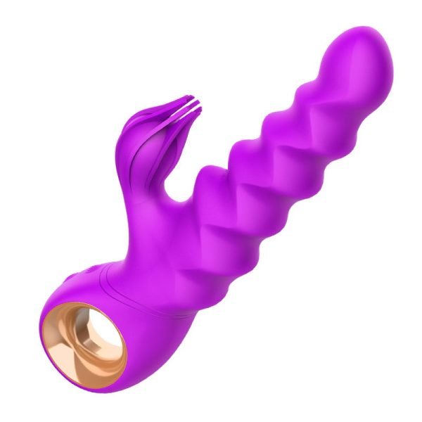 Vibrador de Ponto G e Clitóris com 10 Modos de Vibração Rotativo Vai e Vem com Aquecimento Recarregável