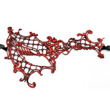 Mascara Vermelha renda 1 Olho so