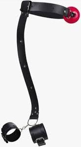 Kit 3 em 1 Mordaça Bola c/ Algema Traseira