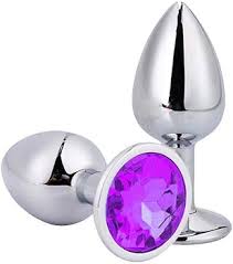 Plug Anal G Aço Brilhante Roxo