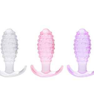 Plug Anal Textura Bolinha 9x3cm Cores Sortidas