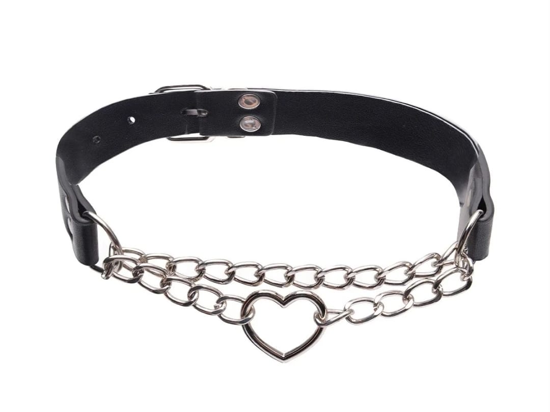 Coleira Bondage Corrente Coração - Imagem 2