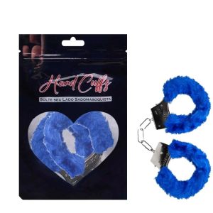 Algemas Do Amor Metal Com Pelúcia Azul