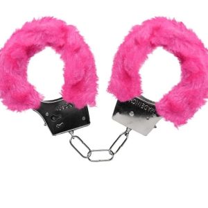 Algemas Do Amor Metal Com Pelúcia Pink