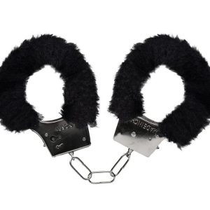 Algemas Do Amor Metal Com Pelúcia Preta