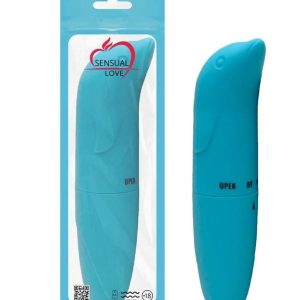 Vibrador Ponto G Golfinho Aveludado Tiffany Azul