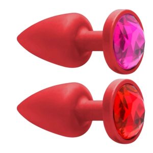 Plug Anal Abs Vermelho Redondo Pedra