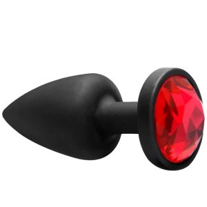 Plug Anal Abs Preto Redondo Pedra P