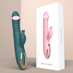 Vibrador Rotativo Vai e Vem Com Estimulador De Clitóris