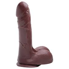 Pênis De Borracha Maciça 17 X 4Cm Chocolate