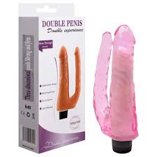 Pênis Realístico Duplo Vibrador 22 X 5Cm