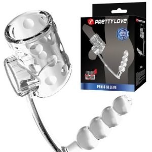 Meia Capa Peniana Com Plug Anal Pretty Love
