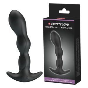 Plug Anal Forma Anatômica em Silicone 12 Vibrações Recarregável