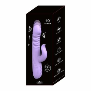 Vibrador com Estimulador de Clitóris com 10 Modos de Vai e Vem com Aquecimento Recarregável