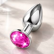 Plug Anal de Metal com Pedra Pequeno  Cores