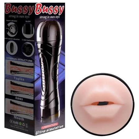 Masturbador Lanterna Boca Texturizado Vibro - Imagem 3