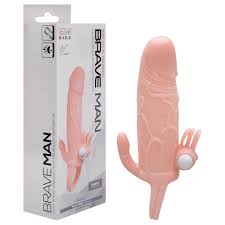 Capa Peniana Extensor De 4Cm Com Anel Brave Man